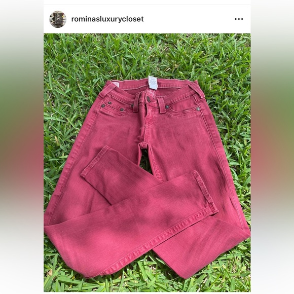 True Religion Skinny maroon Jeans - Picture 8 of 9